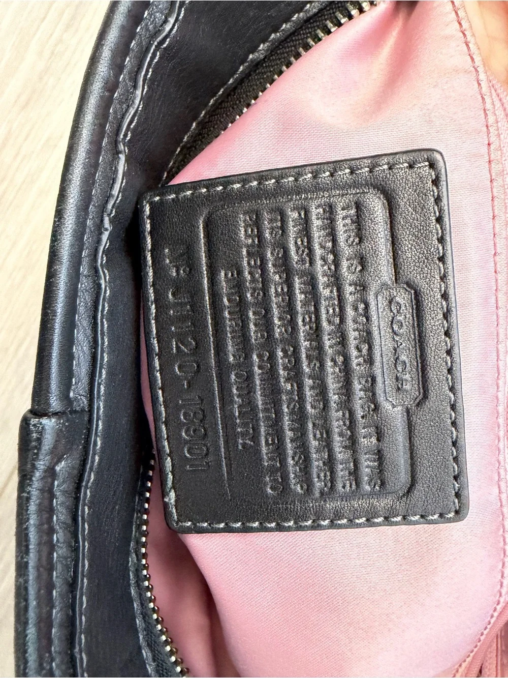 Coach Black Pebble Leather Shoulder Bag